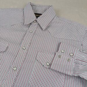 Liquid Large Mens Shirt‎ Western Cowboy Pearl Snap FLAW 22x28 ***Fits Medium **